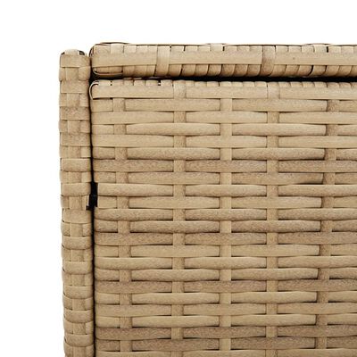 vidaXL Garden Storage Box Mix Beige 74.8 Gal Poly Rattan