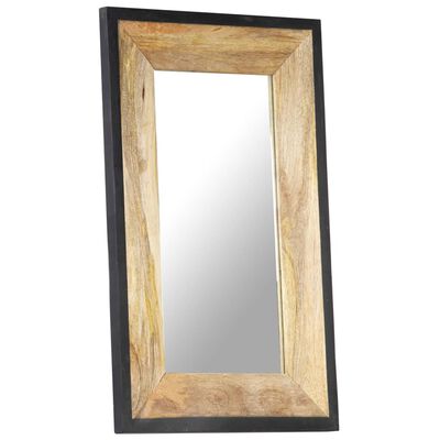 vidaXL Mirror 31.5"x19.7" Solid Mango Wood