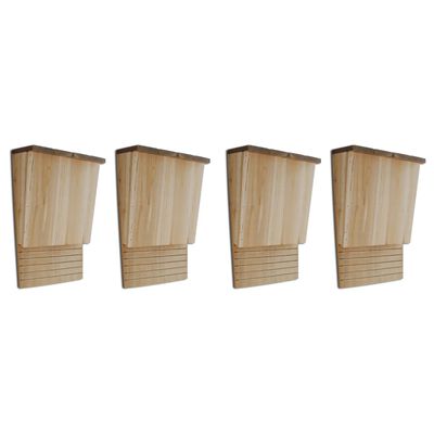 vidaXL Bat Houses 4 pcs 8.7"x4.7"x13.4" Wood