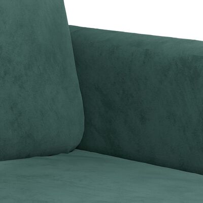 vidaXL 3-Seater Sofa Dark Green 70.9" Velvet