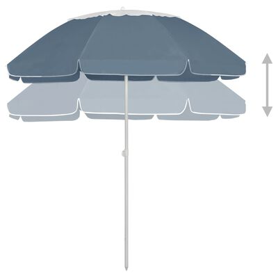 vidaXL Beach Parasol Blue 118.1"