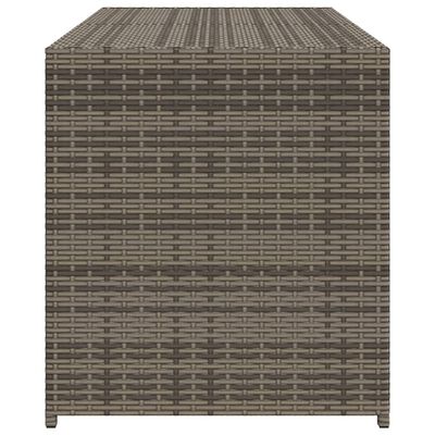 vidaXL Garden Storage Box Gray 74.8 Gal Poly Rattan