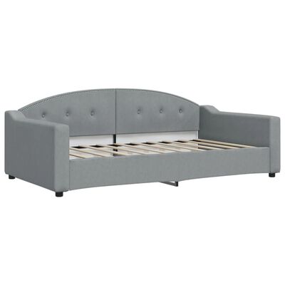 vidaXL Day Bed without Mattress Light Gray 39.4"x74.8" Fabric