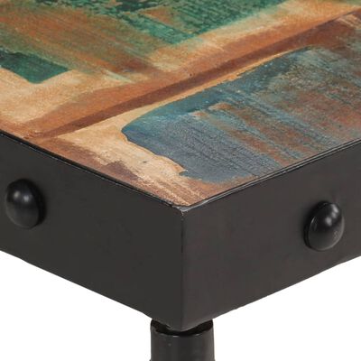 vidaXL Coffee Table with Wheels Solid Reclaimed Wood 39.4"x21.7"x10.2"