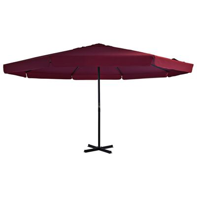 vidaXL Garden Parasol with Aluminum Pole 196.9" Bordeaux Red