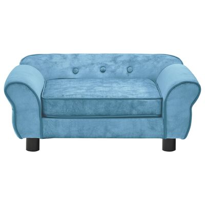 vidaXL Dog Sofa Turquoise 28.3"x17.7"x11.8" Plush