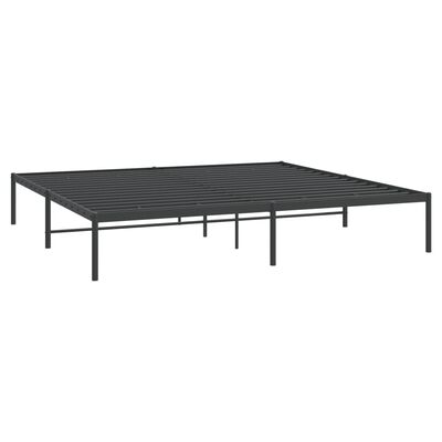 vidaXL Metal Bed Frame without Mattress Black 76"x79.9"