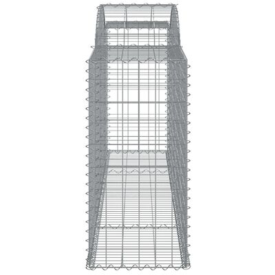 vidaXL Arched Gabion Baskets 25 pcs 118.1"x19.7"x39.4"/47.2" Galvanized Iron