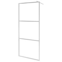 vidaXL Walk-in Shower Wall with Half Frosted ESG Glass 31.5"x76.8"