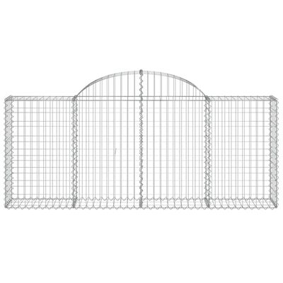 vidaXL Arched Gabion Basket 78.7"x11.8"x31.5"/39.4" Galvanized Iron