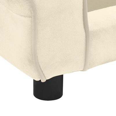 vidaXL Dog Sofa Cream 28.3"x17.7"x11.8" Plush