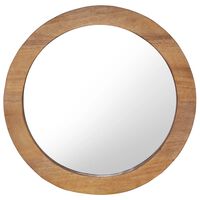 vidaXL Wall Mirror 23.6" Teak Round