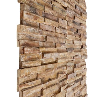 vidaXL 3D Wall Cladding Panels 10 pcs 10.9 ft² Solid Teak Wood