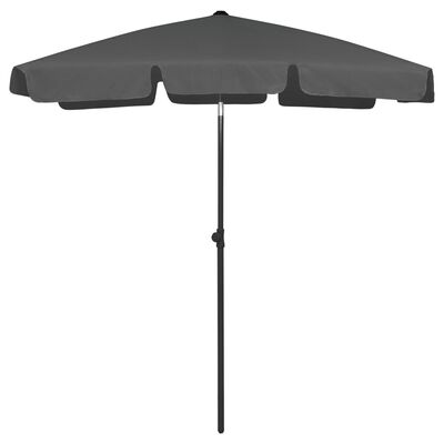 vidaXL Beach Parasol Anthracite 70.9"x47.2"