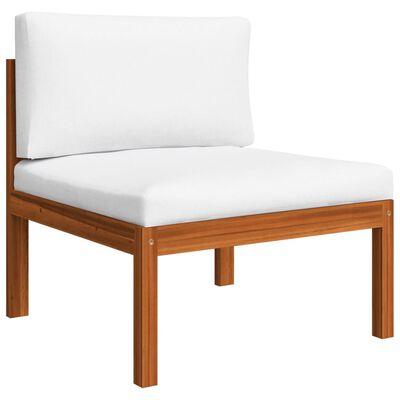 vidaXL 3-Seater Patio Sofa with Cushion Solid Acacia Wood