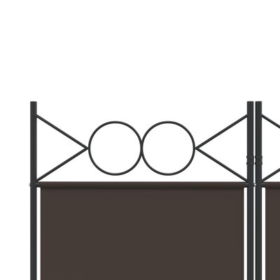 vidaXL 4-Panel Room Divider Brown 63"x86.6" Fabric