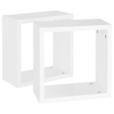 vidaXL Wall Cube Shelves 2 pcs White 11.8"x5.9"x11.8"