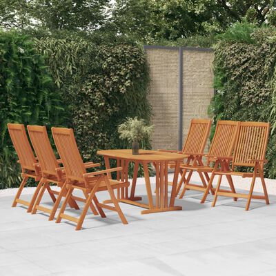 vidaXL Folding Patio Chairs 6 pcs Solid Wood Eucalyptus