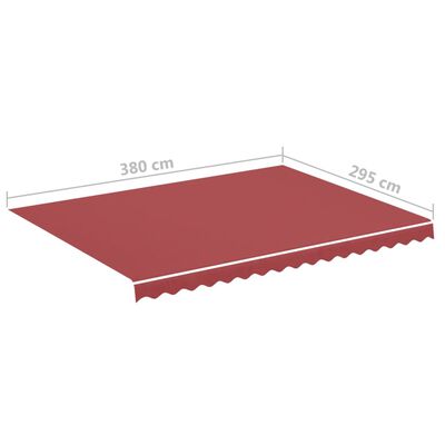 vidaXL Replacement Fabric for Awning Burgundy Red 13.1'x9.8'