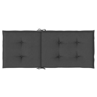 vidaXL Highback Chair Cushions 4 pcs Melange Anthracite 47.2"x19.7"x1.6" Fabric