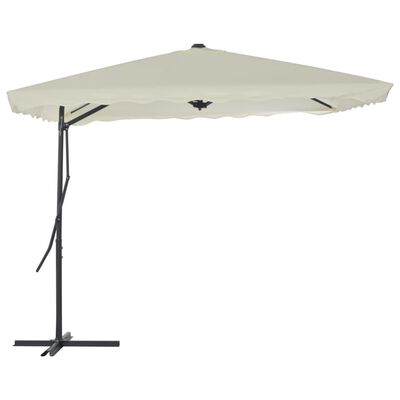 vidaXL Garden Parasol with Steel Pole 98.4"x98.4" Sand