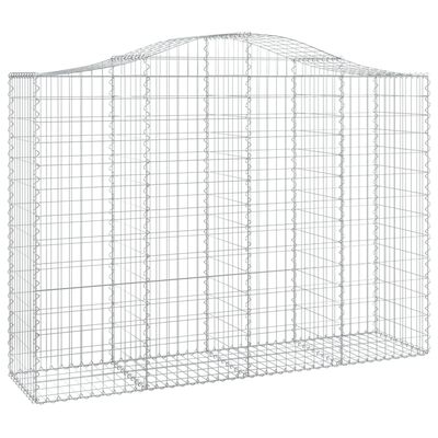 vidaXL Arched Gabion Baskets 6 pcs 78.7"x19.7"x55.1"/63" Galvanized Iron