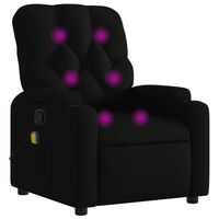 vidaXL Massage Recliner Chair Black Fabric