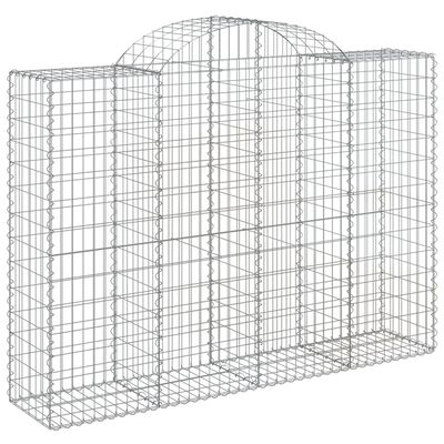 vidaXL Arched Gabion Baskets 25 pcs 78.7"x19.7"x55.1"/63" Galvanized Iron