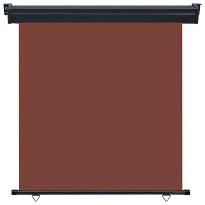 vidaXL Balcony Side Awning 63"x98.4" Brown