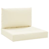 vidaXL Pallet Cushions 2 pcs Cream White Oxford Fabric