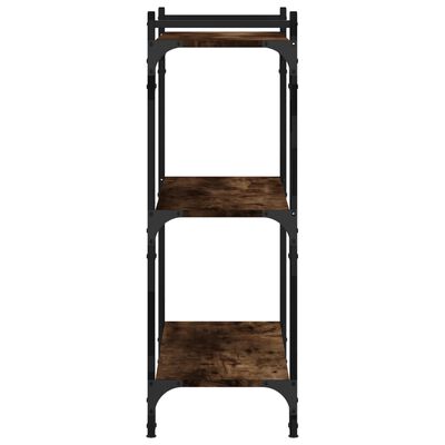 vidaXL Bookcase 3-Tier Smoked Oak 31.5"x11.8"x33.9" Engineered Wood