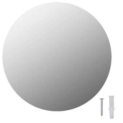 vidaXL Frameless Mirror Round 11.8" Glass