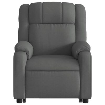 vidaXL Stand up Massage Recliner Chair Dark Gray Fabric