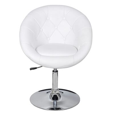 vidaXL Bar Stools 2 pcs White Faux Leather