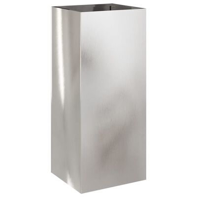 vidaXL Planter Silver 12.6"x11.4"x29.5" Stainless Steel