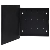 vidaXL Key Box with Magnetic Board Black 13.8"x13.8"x2.2"