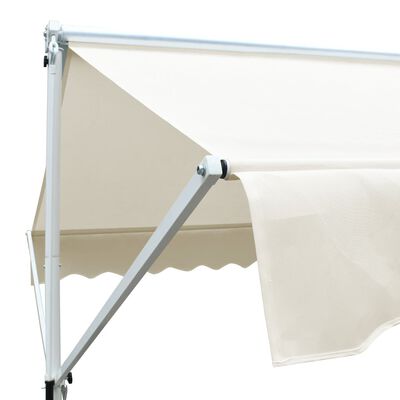 vidaXL Free Standing Awning 118.1"x118.1" Cream