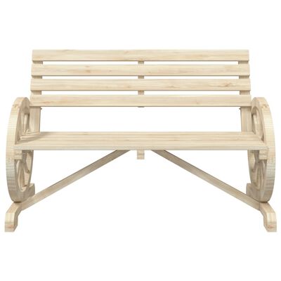 vidaXL Patio Bench 2-Seater Solid Wood Fir