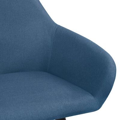 vidaXL Dining Chairs 2 pcs Blue Fabric