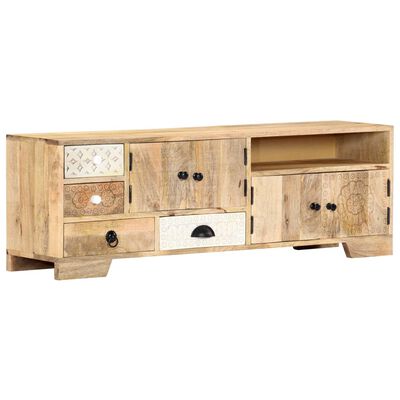 vidaXL TV Stand 47.2"x11.8"x15.7" Solid Wood Mango