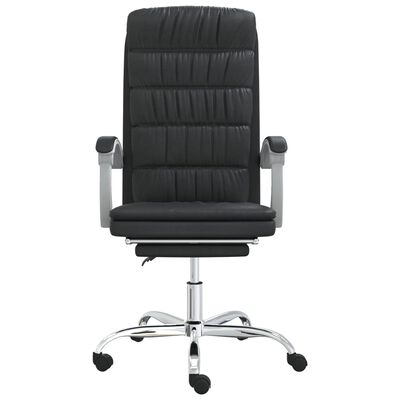 vidaXL Reclining Office Chair Black Faux Leather