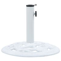 vidaXL Umbrella Base White 19.8 lb 15.7" Cast Iron