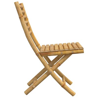 vidaXL Folding Patio Chairs 2 pcs 16.9"x21.3"x34.6" Bamboo