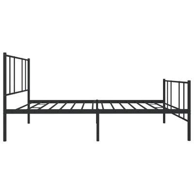 vidaXL Metal Bed Frame without Mattress with Footboard Black 39.4"x78.7"