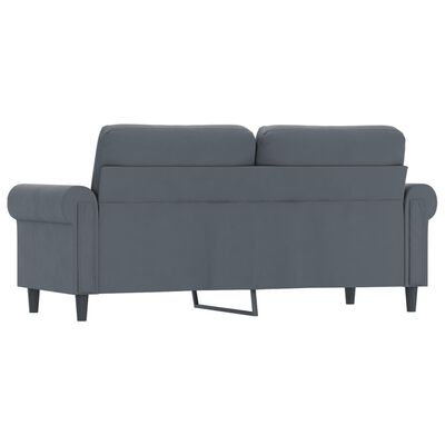 vidaXL 2-Seater Sofa Dark Gray 55.1" Velvet