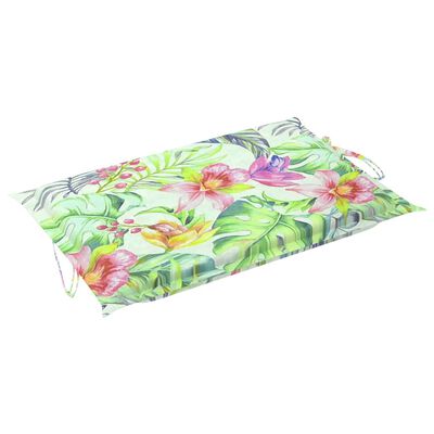 vidaXL Sun Lounger Cushion Leaf Pattern 73.2"x22.8"x1.2" Oxford Fabric