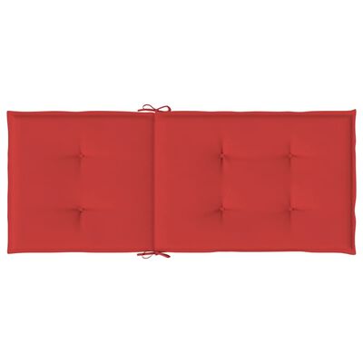 vidaXL Garden Highback Chair Cushions 6 pcs Red 47.2"x19.7"x1.2" Fabric