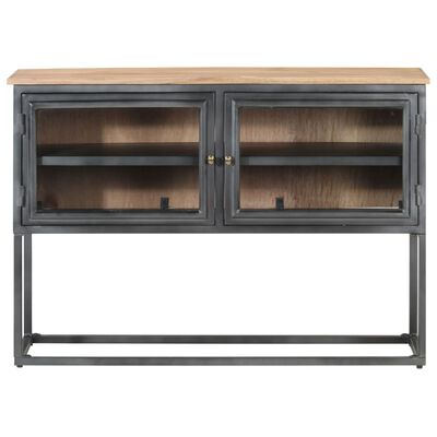 vidaXL Sideboard Gray 39.4"x11.8"x27.6" Solid Acacia Wood