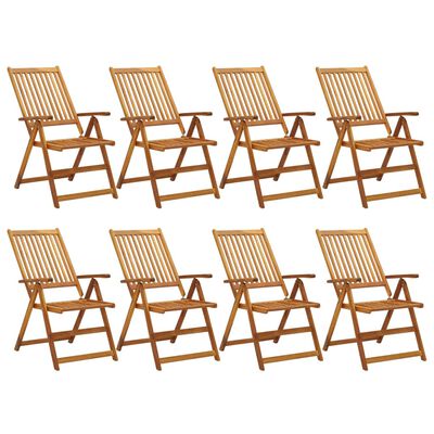 vidaXL 9 Piece Patio Dining Set Solid Wood Acacia