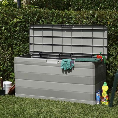 vidaXL Patio Storage Box Gray 46.1"x17.7"x22"